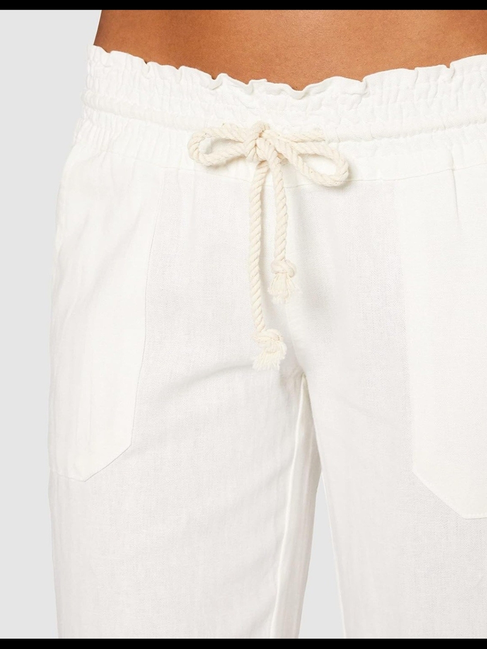 Roxy White Wide Leg Beach Pants 25”Long - Picture 3 of 5